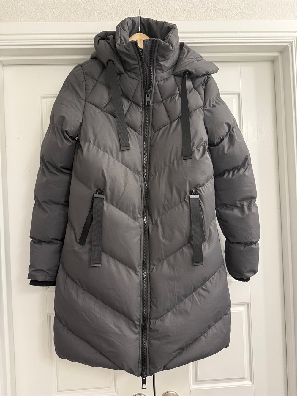 Saint + Sinner Gray Puffy Coat